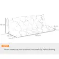 Outsunny Three-Seater Bench Cushion - Light Grey - 3