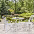 Outsunny Three-Piece Elegant Aluminium Garden Set - White - 2