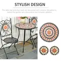 Outsunny Three-Piece Mosaic Bistro Table Set - Multicoloured - 5