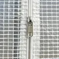 Outsunny Walk-in Polytunnel Greenhouse Green House with Roll-up Sidewalls, UV-resistant PE Cover, 3 x 2 x 2m, White - 9