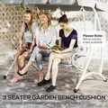 Outsunny Three-Seater Bench Cushion - Light Grey - 7