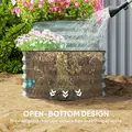 Outsunny Two-Tier Galvanised Steel Garden Planter - Light Green - 7