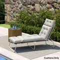 Outsunny Sun Lounger Cushions Only, 190x56x10cm Garden Lounge Chair Cushions, UPF20+ 220gsm Fabric, Thick Sunbed Replacement Pads with 6 Ties, Light Grey - 9