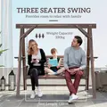 Outsunny Three-Seater Wooden Swing Bench - 4