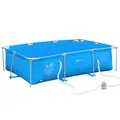 Outsunny Steel Frame Pool with Filter Pump, Filter Cartridge, Reinforced Sidewalls Rust Resistant Above Ground Swimming Pool 292 x 190 x 75cm, Blue - 1