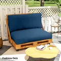 Outsunny Two Piece Seat Pallet and Back Cushions - Navy Blue - 8