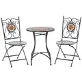 Outsunny Three-Piece Mosaic Bistro Table Set - Multicoloured - 1