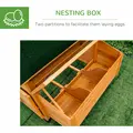 PawHut 2 Piece Wooden Chicken Coop and Run Set, Poultry Run Cage with Nesting Box, Slide-Out Tray, for 4-8 Chickens, Yellow - 7