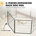 PawHut 2 Piece Dog Pen Expansion Pack for 80cm High Pet Playpen with 3 Stakes, for Small and Medium Dogs - 4