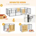 PawHut 12 Panels Heavy Duty Puppy Playpen, for Small Dogs, Indoor and Outdoor Use - Silver - 7