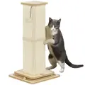 PawHut 3-in-1 Cat Scratching Post, 67cm Cat Scratcher w/ Track Ball Toy, Oak Tone - 1