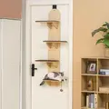 PawHut 4-Level Door Mounted Cat Tree with Washable Plush Mats, Toy Balls, Door Hanging Cat Shelf for Indoor Cats - 2