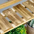Outsunny Wooden Folding Flower Pot Stand 3 Tier Garden Planter Display Ladder Gardener Storage Shelves Rack Herb Holder (100L x 37W x 93H cm) - 9