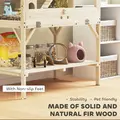 PawHut 2 Tier Wooden Hamster Cage with Shelf and Openable Top - 7