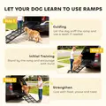 PawHut 191 x 20cm Dog Ramp for Car, Extra Long Pet Stairs with Non-Slip Surface, for Large Dogs, Black - 8