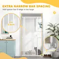 PawHut 180cm Extra Tall Pet Gate with 3.5 cm Narrow Gap, Pressure Mounted No Drilling Cat Gate for Doorways, 76-104cm Width - 5