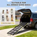 PawHut 191 x 20cm Dog Ramp for Car, Extra Long Pet Stairs with Non-Slip Surface, for Large Dogs, Black - 3