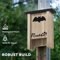 PawHut 3PCs Wooden Bat Boxes, Bat Houses Designed to Attract Bats & Easy to Hang for Outdoor, Garden, Farm, 18 x 6 x 22.5 cm - 5