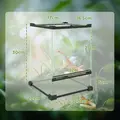PawHut 12L Vivarium for Lizards, Frogs, Snakes, Turtles, Tortoises w/ Anti-Escape Design, Ventilation - 3