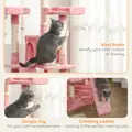 PawHut 173cm Cat Tree Scratching House, Activity Play Centre, Pink - 5