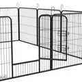 PawHut 12 Panels Heavy Duty Puppy Playpen, for Small Dogs, Indoor and Outdoor Use - Silver - 9
