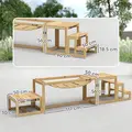 PawHut 3 Pieces Wooden Dog Agility Training Equipment with Soft Bridge, Pause Platform and Pet Stair for Outdoor, Natural Wood - 3
