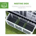 PawHut 2-Piece Wooden Chicken Coop and Run Set, Poultry Run Cage with Nesting Box, Slide-Out Tray, Roof, Perch - 5