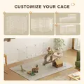 PawHut DIY 36 Panel Pet Playpen Metal Wire Fence for Chinchilla, Hedgehog, Bunny, Indoor, Outdoor Use, White - 4