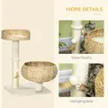 PawHut 72cm Cat Tree Kitten Tower, with Sisal Scratching Post, Two Beds, Toy Ball - 5