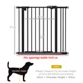 PawHut Adjustable Safety Gate w/ One Extensions, Four Adjustable Screws, Black - 3