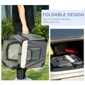 PawHut 60cm Foldable Pet Carrier, with Cushion, for Miniature Dogs and Cats - Grey - 6