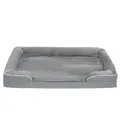 PawHut Dog Sofa Bed, Washable Pet Bed with Removable Cover and Non-Slip Bottom for Small, Medium and Large Dogs, Grey - 1