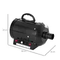 PawHut Dog Hair Dryer Pet Grooming Blaster Dryer Blower Adjustable Temperature Speed with 2.1M Flexible Hose 3 Nozzles - Black - 3