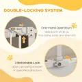 PawHut Adjustable Safety Gate w/ One Extensions, Four Adjustable Screws, White - 4