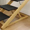 PawHut Adjustable Dog Steps Dog Ramp, 4-Step Non-slip Pet Stairs for Large Sized Dogs, Foldable Dog Stairs for Bed Sofa - 9