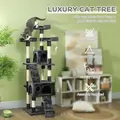 PawHut Cat Tree Scratching House, Activity Play Centre - 4