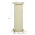 PawHut 85cm Tall Cat Scratching Post, with Sisal Rope, Soft Plush, Anti Tip - Beige - 3