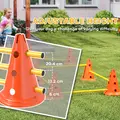 PawHut Dog Agility Equipment Set of Eight Cones, Eight Poles w/ Carry Bag, Four-Piece Adjustable Height Jumping Obstacles - 6