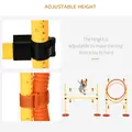 Pawhut Dog Agility Equipment Portable Pet Training Obstacle Set for Dogs 5 Pieces w/ Adjustable High Jumping Pole, Jumping Ring, Weave Poles, Tunnel - 8
