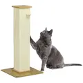 PawHut 80cm Scratching Post, with Toy Ball, Sisal Rope - White - 1