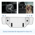 PawHut Dog Guard for Cars Adjustable Boot Barrier Metal Mesh Pet Headrest, 90-120W x 40.5H cm - 6