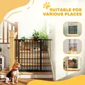 PawHut Adjustable Safety Gate w/ One Extensions, Four Adjustable Screws, Black - 8