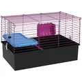 PawHut Chinchillas Small Rabbit Guinea Pig Small Animal Cage, Pet Playhouse, with Platform, Ramp, 71 x 46 x 47cm - 1