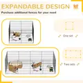 PawHut 8 Panel DIY Dog Pen with Door, for Dogs, Small Animals, Indoor/Outdoor Use, 76cm High - 8