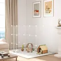 PawHut DIY 36 Panel Pet Playpen Metal Wire Fence for Chinchilla, Hedgehog, Bunny, Indoor, Outdoor Use, White - 8
