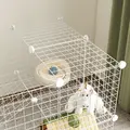 PawHut DIY 36 Panel Pet Playpen Metal Wire Fence for Chinchilla, Hedgehog, Bunny, Indoor, Outdoor Use, White - 9
