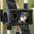 PawHut Cat Tree Scratching House, Activity Play Centre - 8