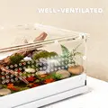 PawHut Acrylic Reptile Terrarium with Top Sliding Door, Vents,  for Snake, Frog, Spider, Gecko, Tarantula, 40 x 30 x 15 cm - 7