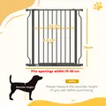 PawHut Extra Wide Dog Gate, with Door Pressure, for Doorways, Hallways, Staircases - Black - 3