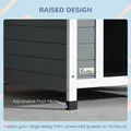 PawHut Outdoor Dog Kennel, Wooden Dog House, with Removable Floor, Anti-Corrosion Wood, for Medium Dogs,  82H x 75W x 88Dcm - 7